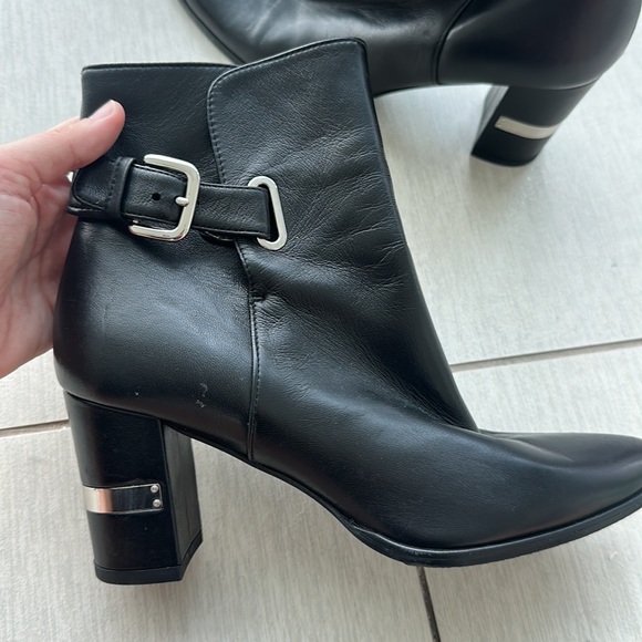 Stuart Weitzman Black Nappa Leather Booties - Picture 2 of 5